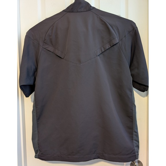 Nike Golf Windbreaker Jacket Mens L Black Quarter Zip Short Sleeve VERY NICE! - Picture 4 of 7